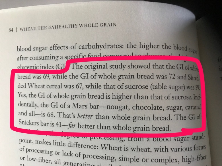 Paragraph from Wheat Belly